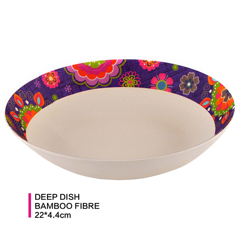 Fissman Deep Plate Purpur 22x4.4cm (Bamboo Fibre)