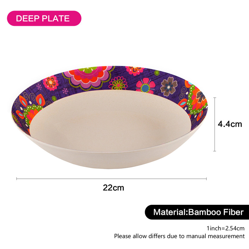 Fissman Deep Plate Purpur 22x4.4cm (Bamboo Fibre)
