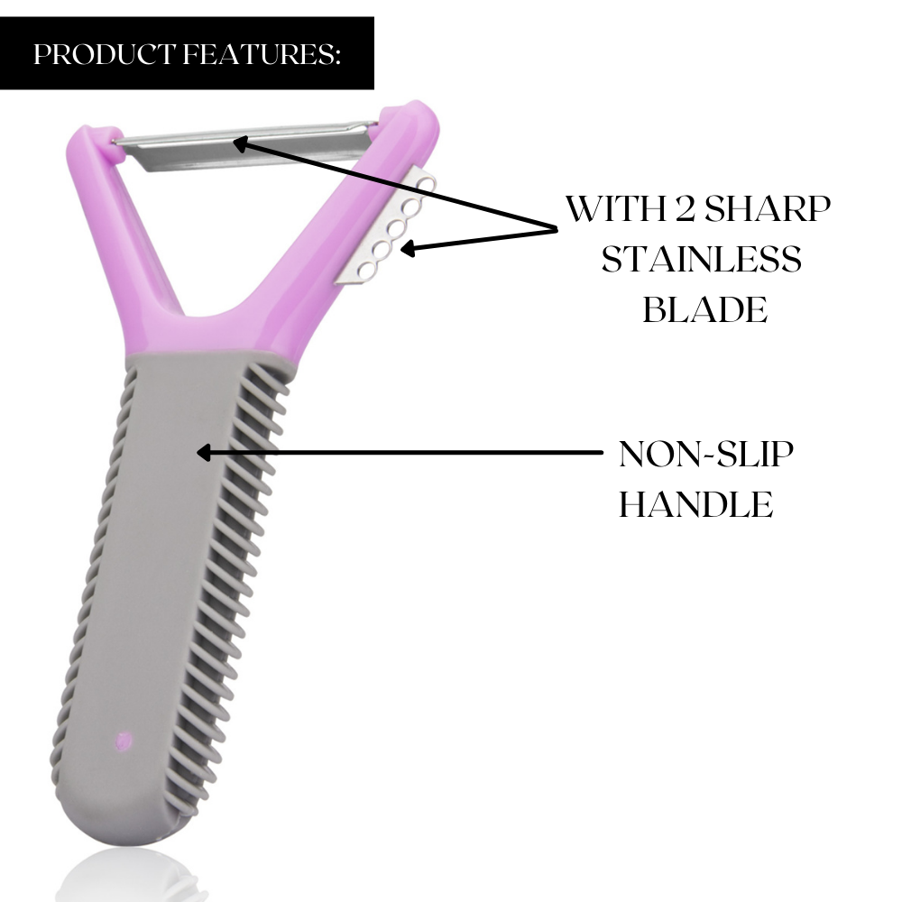 Fissman Multi-Function Y- Shaped Peeler Purple/Grey 12.5x7.5cm