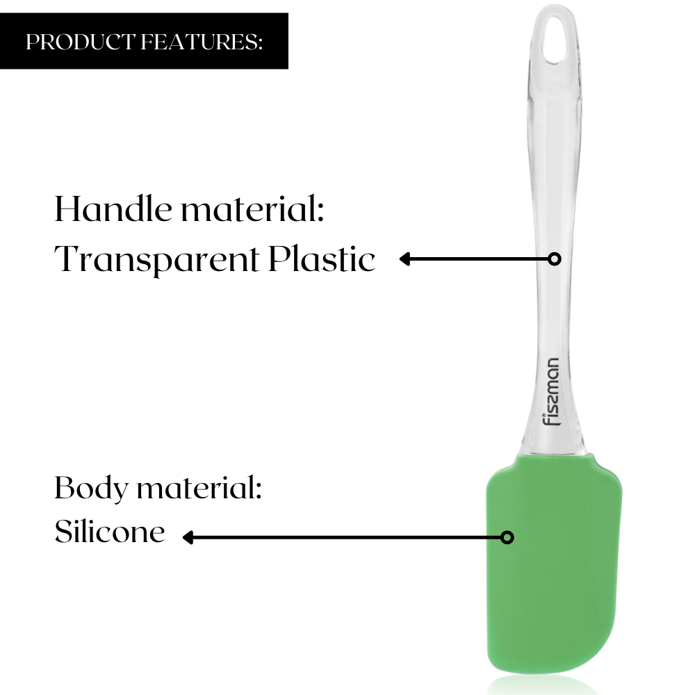 Fissman Spatula with Transparent Handle Green