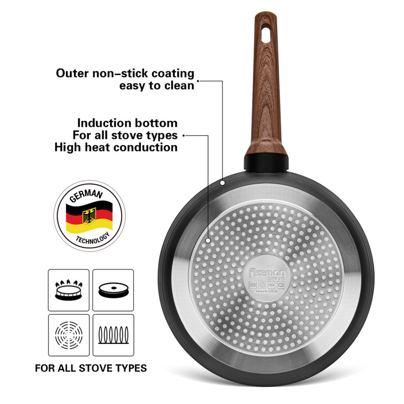 Fissman Frying Pan Diamond 24x5.5cm (Aluminum With Non-Stick Coating)