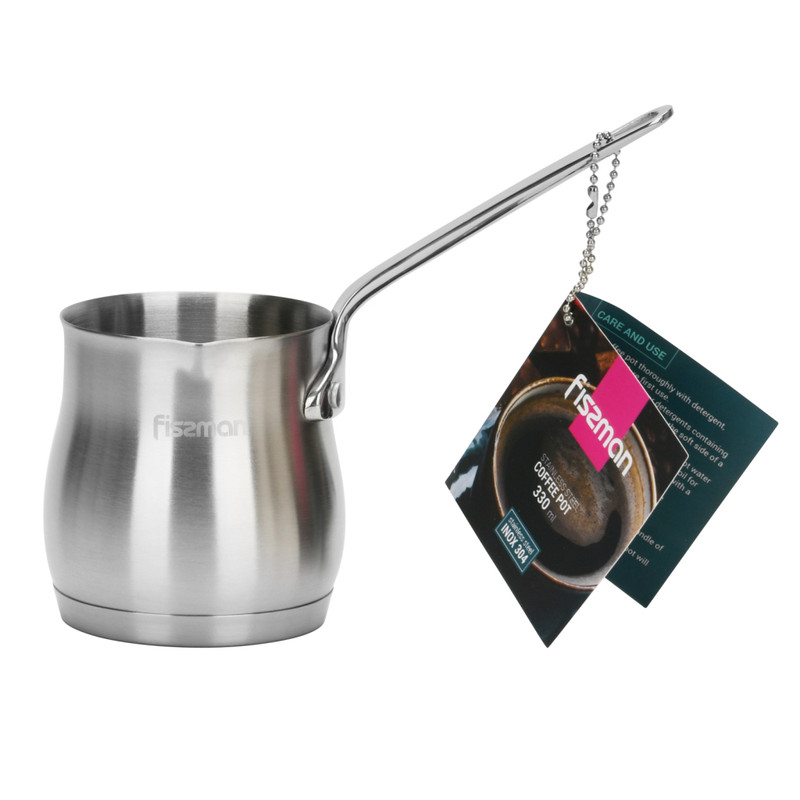 Fissman Coffee Pot 330ml With Induction Bottom (Stainless Steel)