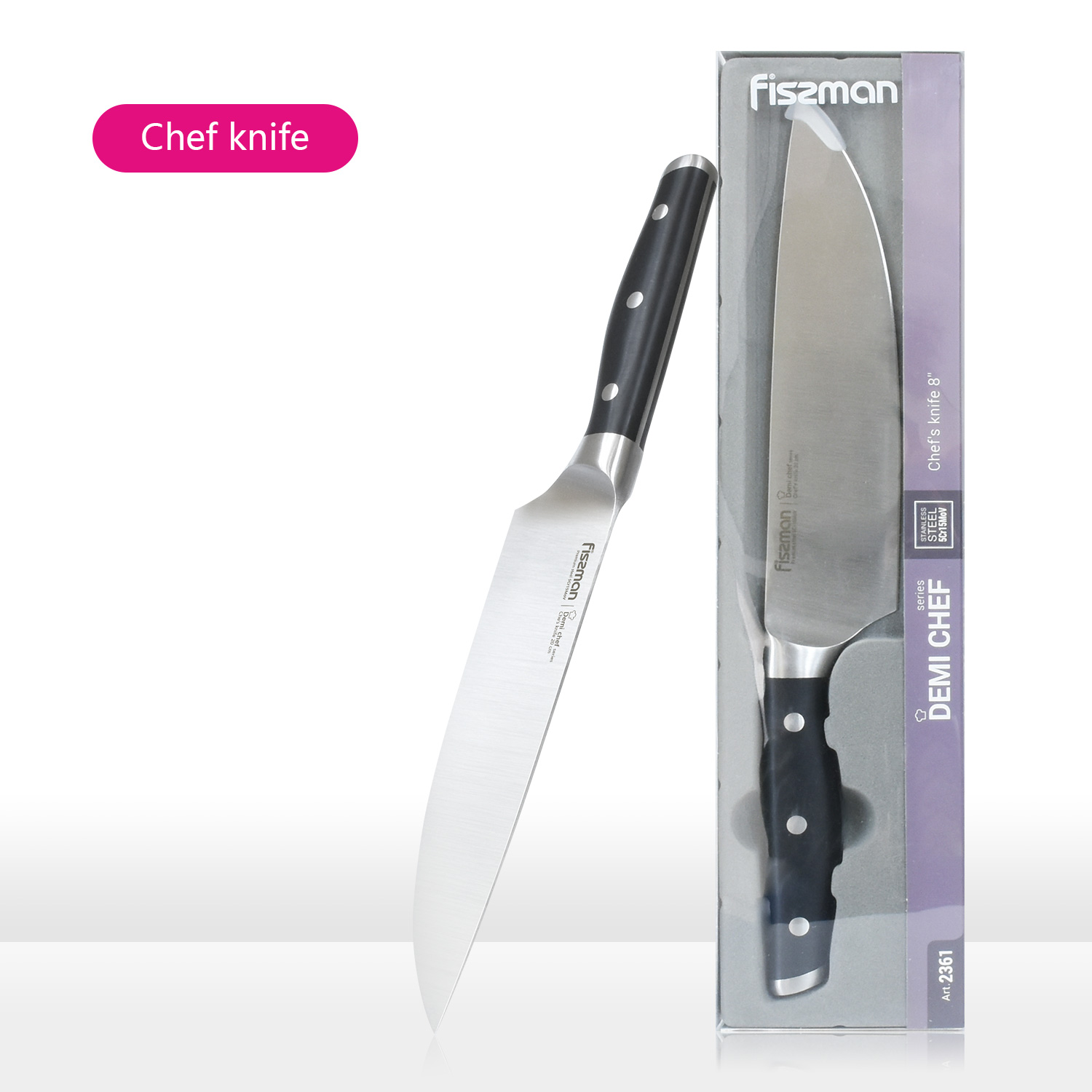 Fissman 8" Chef's Knife Demi Chef (5cr15mov Blade)