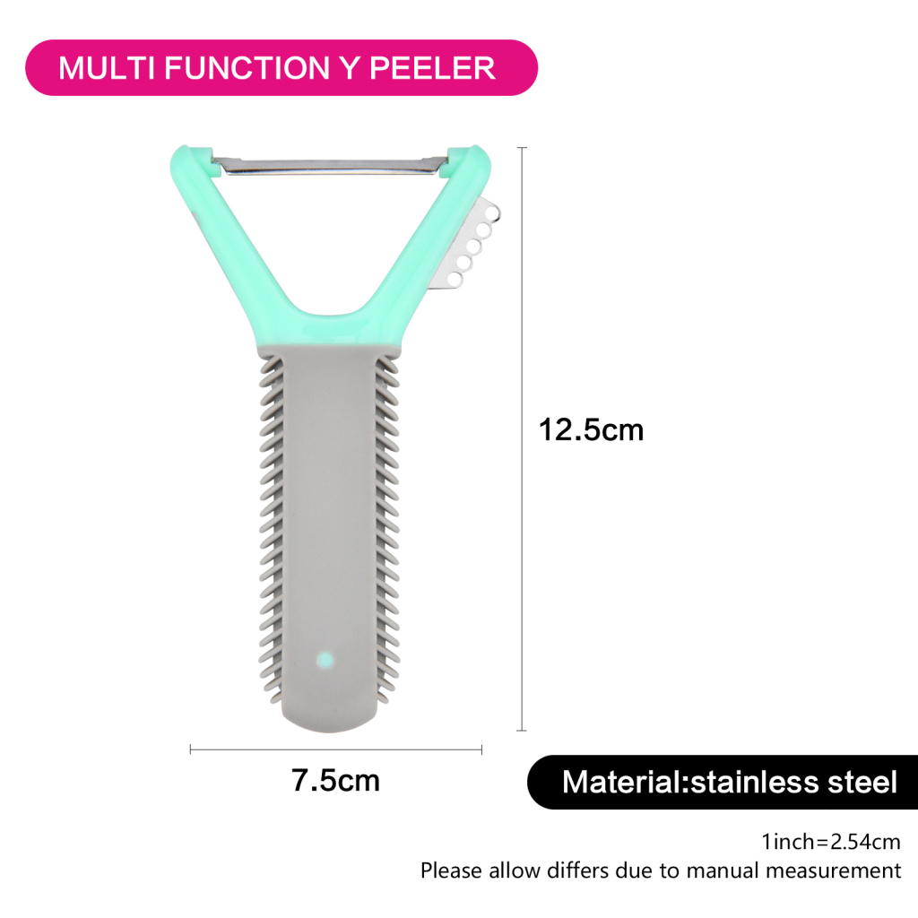 Fissman Multi-Function Y- Shaped Peeler Mint Green/Grey 12.5x7.5cm
