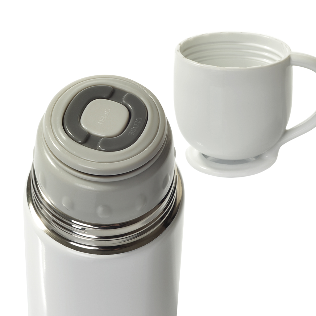 Fissman Double Wall Vacuum Bottle Angel 350ml White (Stainless Steel)