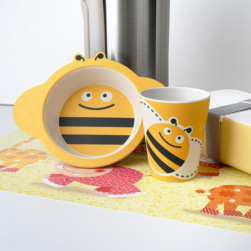 Fissman Dinner Set Bee 3 Pcs (Bamboo Fibre)