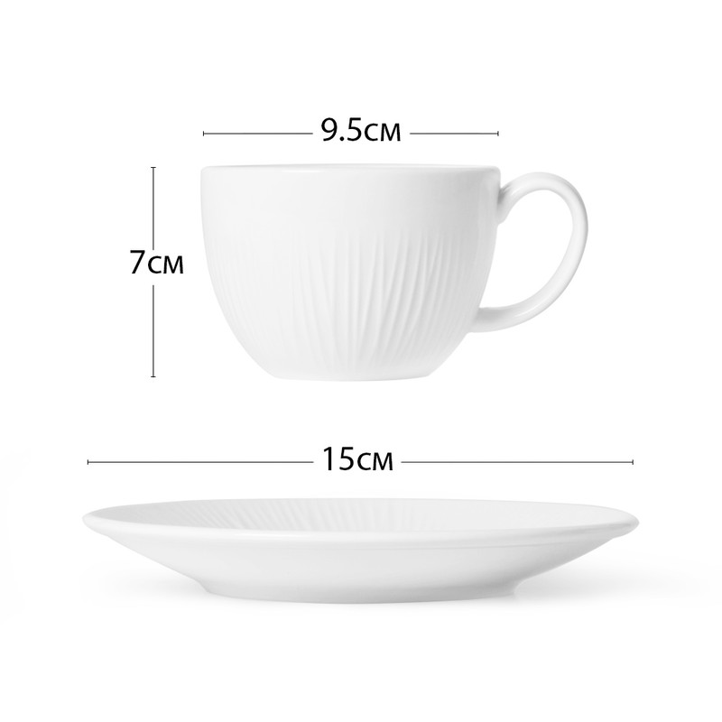 Fissman Mug And Saucer Bellagio 280ml (Porcelain)