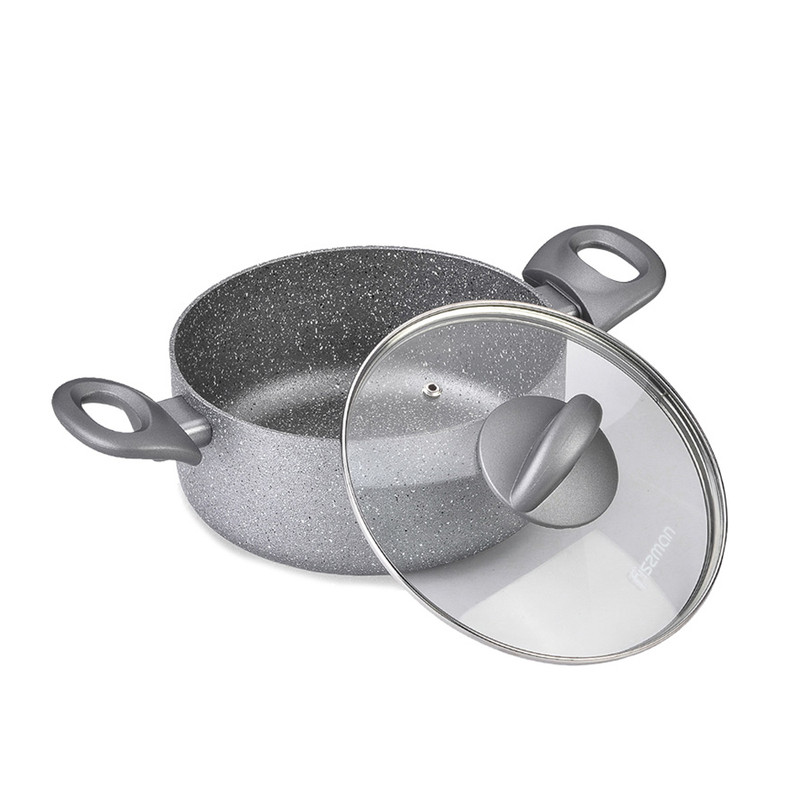 Fissman Cookware Set Moon Stone 6 Pcs (Aluminium With Non-Stick Coating)