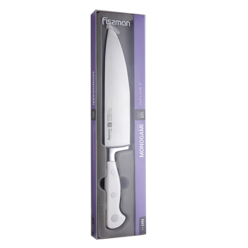 Fissman 8 Chefs Knife Monogami (X50crmov15 Steel). White