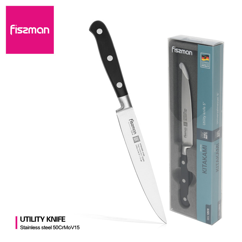 Fissman 5'' Utility Knife Kitakami (X50crmov15 Steel)