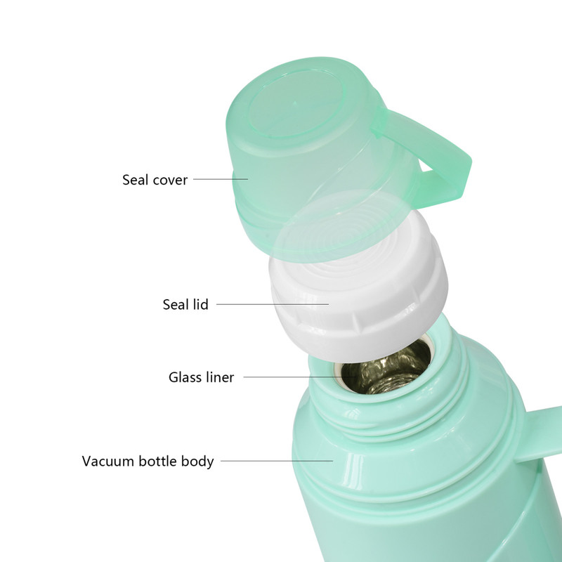 Fissman Vacuum Bottle 450ml Menthol (Plastic Case With Glass Liner)