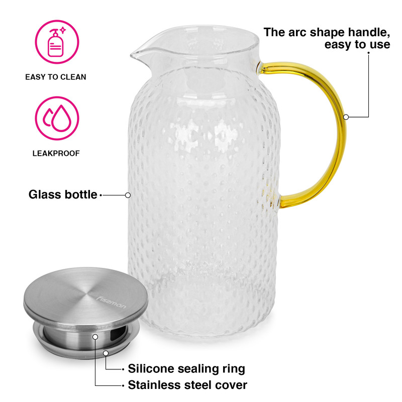 Fissman Jug 1900ml With Filter (Borosilicate Glass)