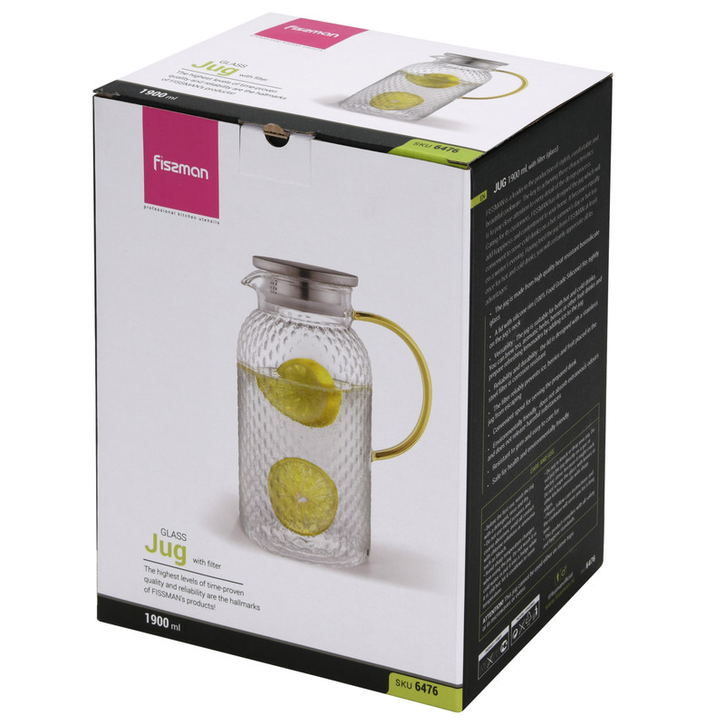 Fissman Jug 1900ml With Filter (Borosilicate Glass)