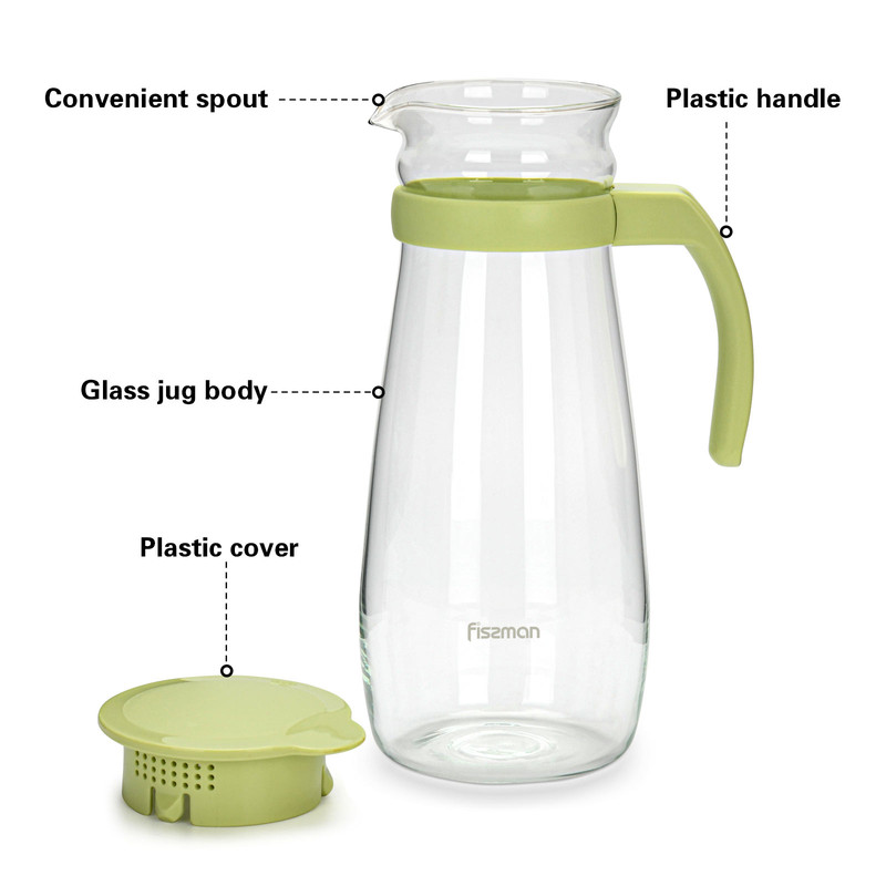 Fissman Jug 1300ml With Filter (Glass)