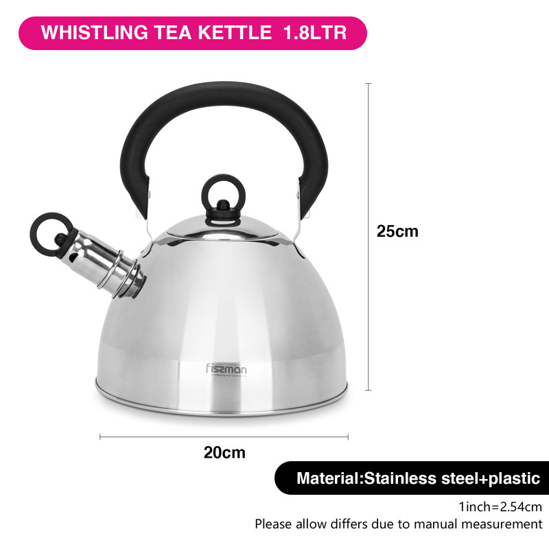 Fissman  Whistling Tea Kettle 1.8LTR Gemma (Stainless Steel)