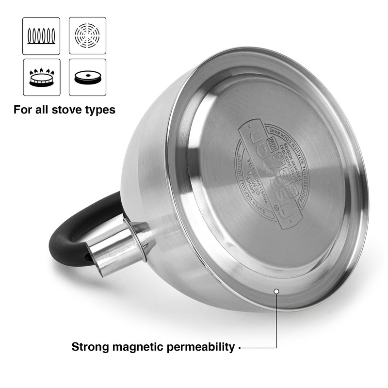 Fissman  Whistling Tea Kettle 1.8LTR Gemma (Stainless Steel)