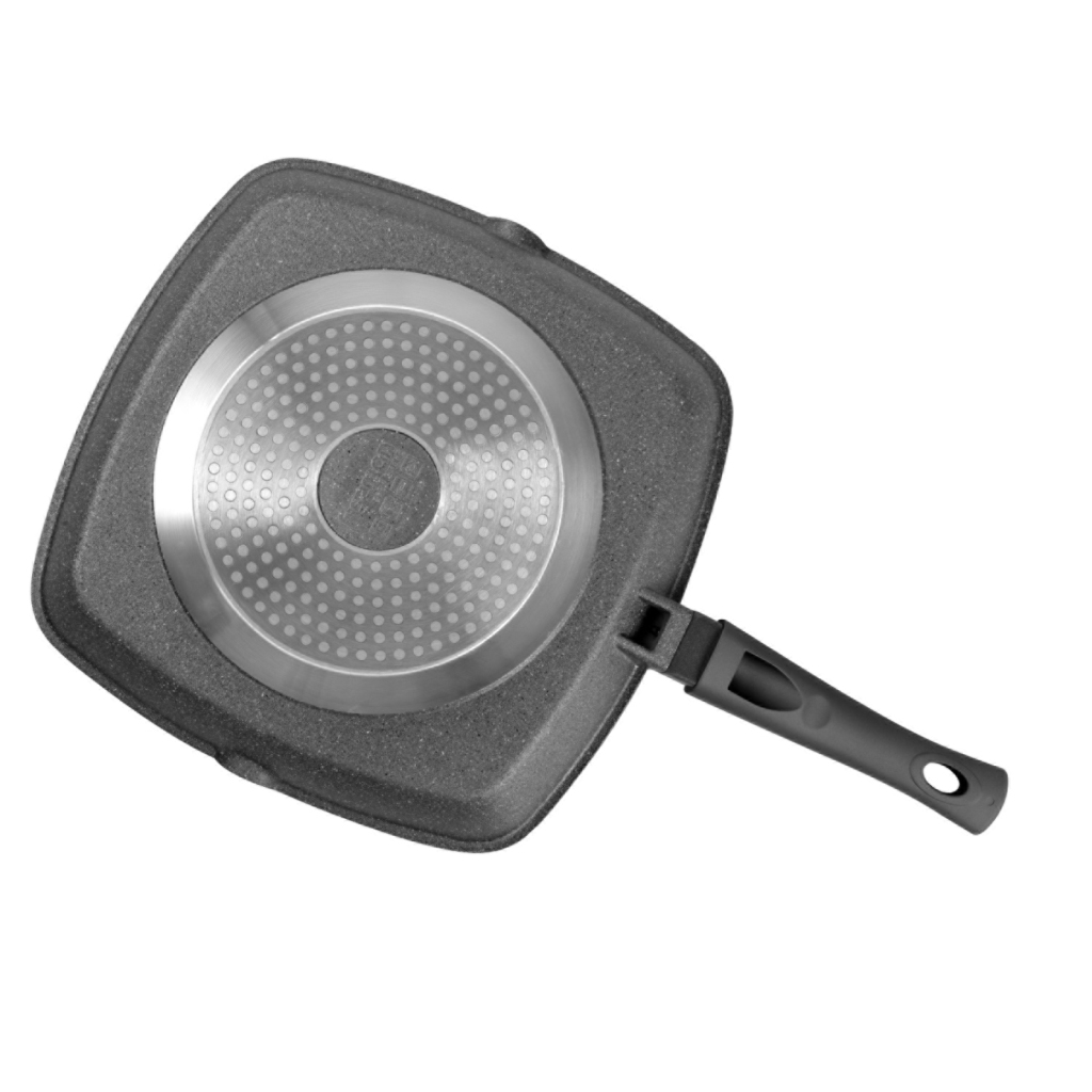 Fissman Square Grill Pan Grey Stone 28x4.3cm (Aluminum With Non-Stick Coating)