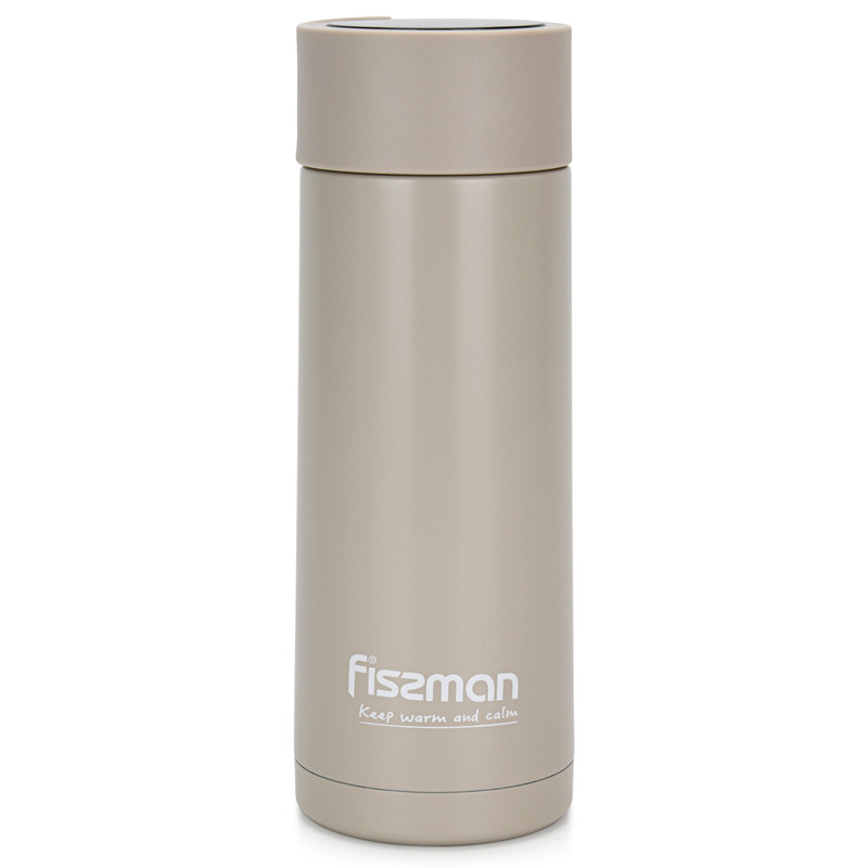 Fissman Double Wall Vacuum Flask 390ml Beige (Stainless Steel)