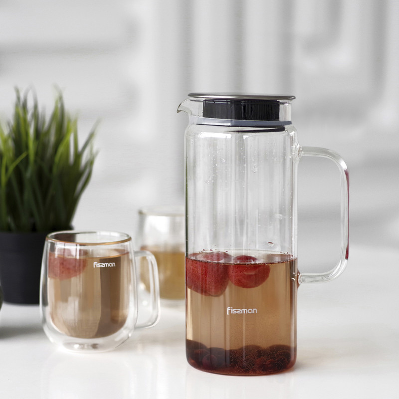 Fissman Jug Giorno 1000ml With Filter (Borosilicate Glass)