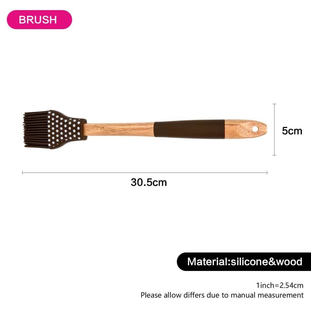 Fissman Brush Chefs Tools 30.5cm Chocolate (Silicone)