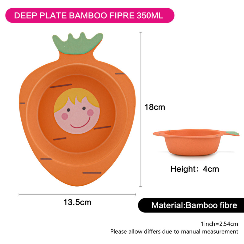 Fissman Deep Plate 18cm Carrot (Bamboo Fibre)