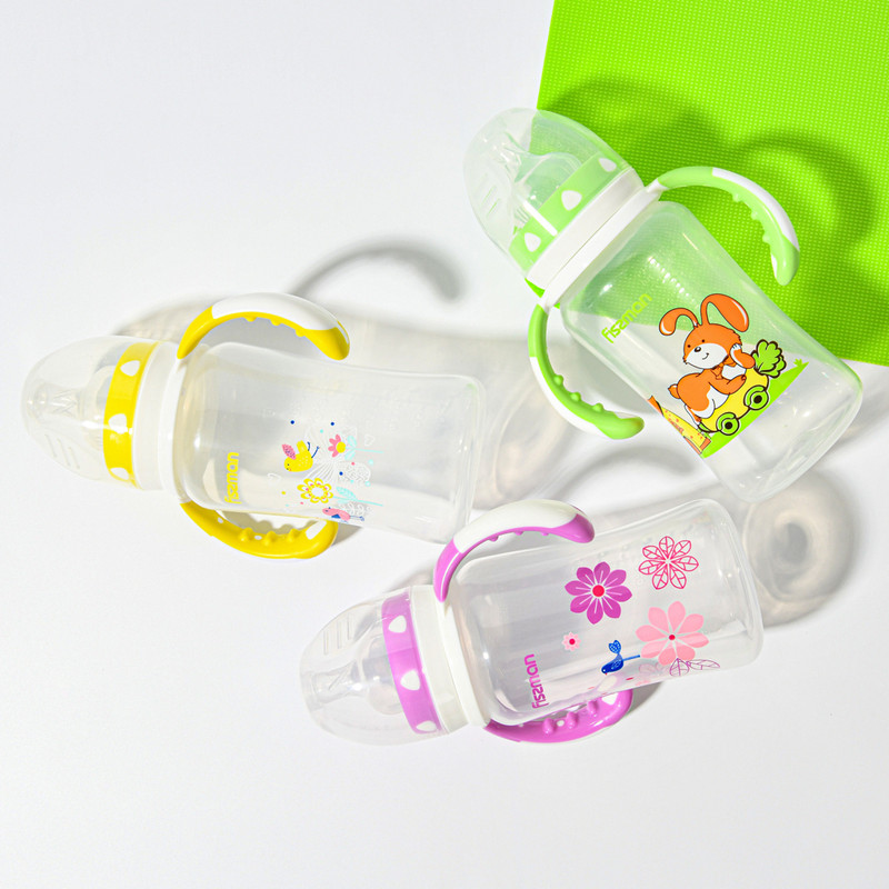 Fissman Feeding Bottle With Wide Neck And Handles 300ml (Plastic)