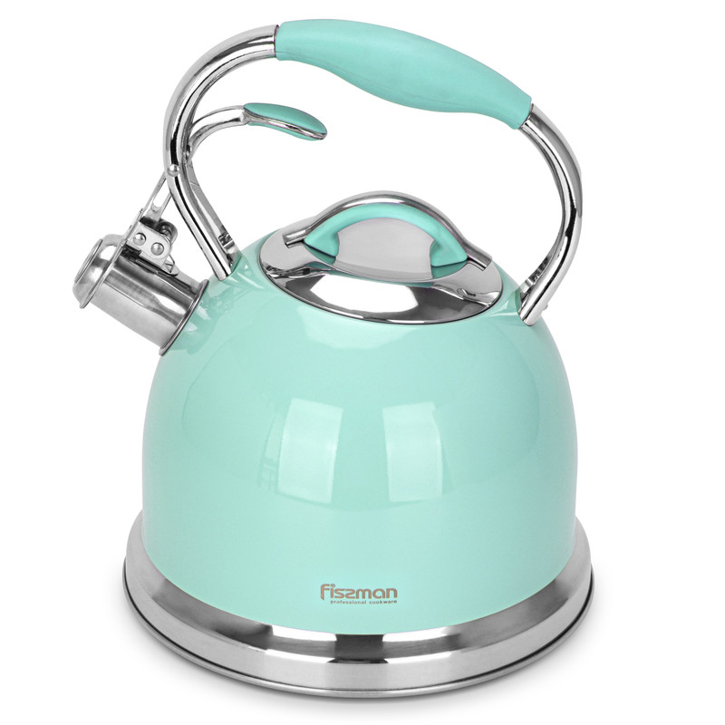 Fissman Whistling Kettle 2.6LTR Aquamarine Felicity (Stainless Steel)