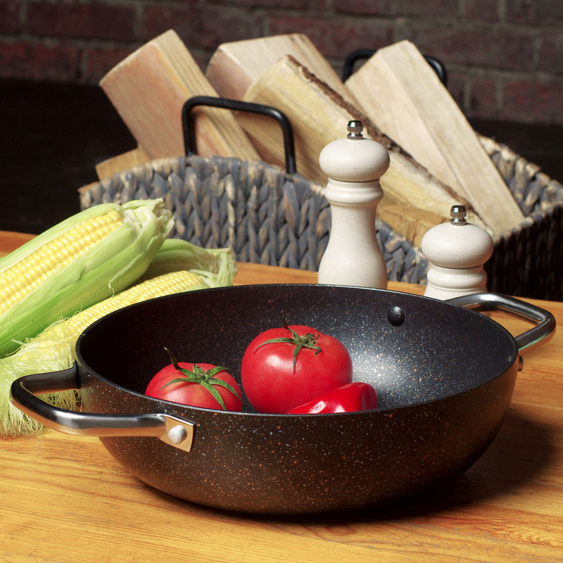 Fissman Wok Promo 26x7.8cm/3.3LTR Without Lid (Aluminum With Non-Stick Coating)