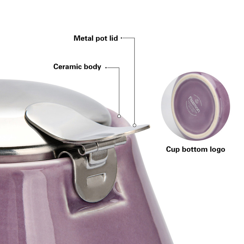 Fissman Sugar Bowl 600ml Violet (Ceramic)