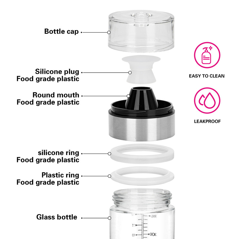 Fissman Oil Bottle 400ml With Acrylic Lid (Glass)