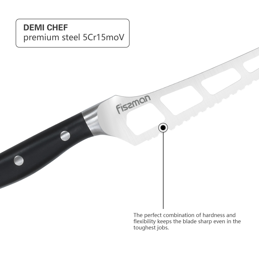 Fissman 5.5" Cheese Knife Demi Chef (5cr15mov Blade)