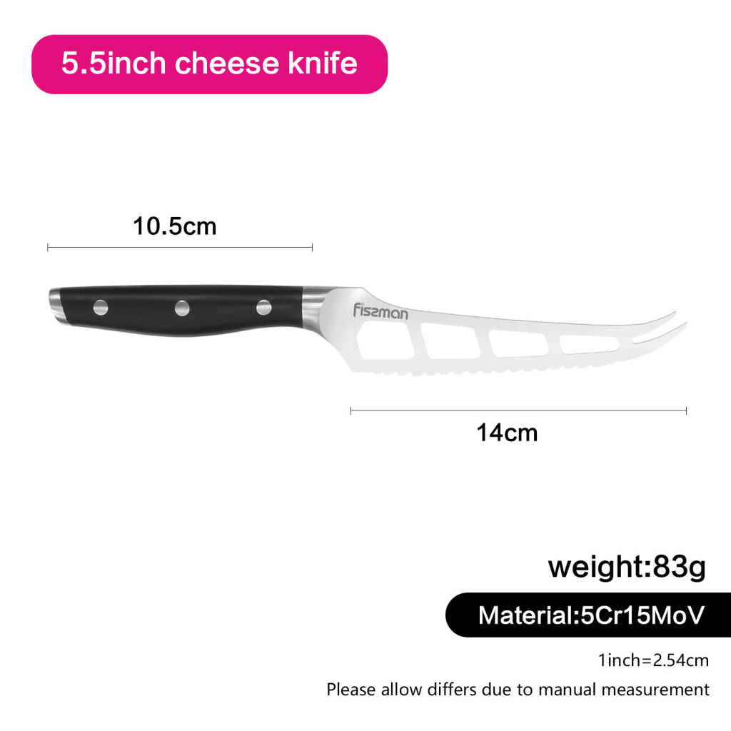 Fissman 5.5" Cheese Knife Demi Chef (5cr15mov Blade)