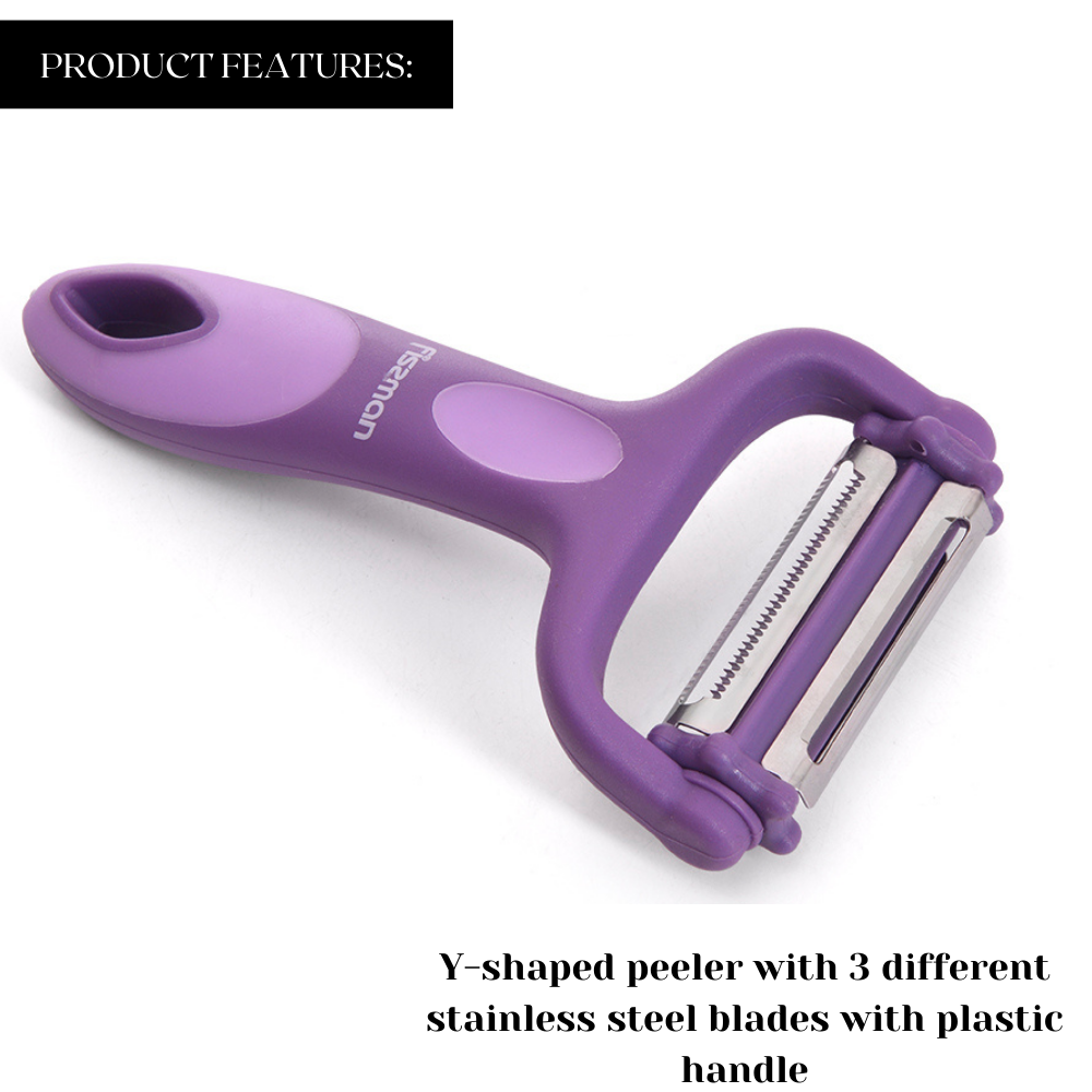 Fissman Y-Shaped Peeler With 3-Blades Purple 15x7.5cm