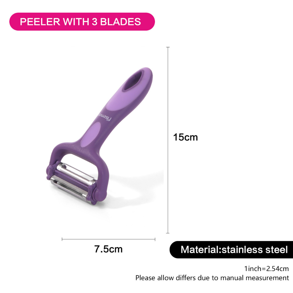 Fissman Y-Shaped Peeler With 3-Blades Purple 15x7.5cm