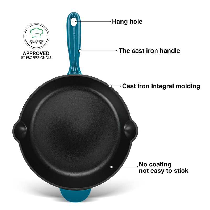 Fissman Frying Pan 26x4.5cm With Helper Handle (Enamel Cast Iron)