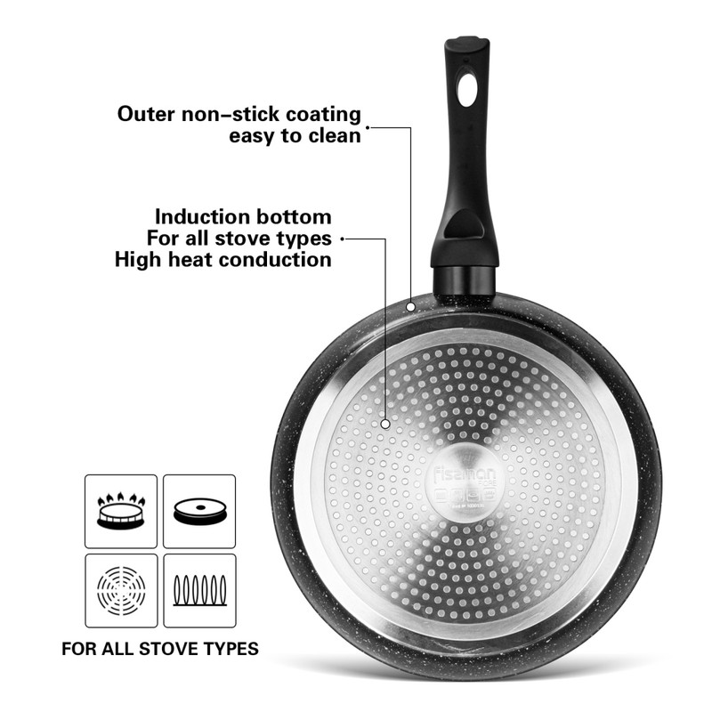 Fissman Deep Frying Pan Fiore 28x7.0cm (Aluminum With Non-Stick Coating)