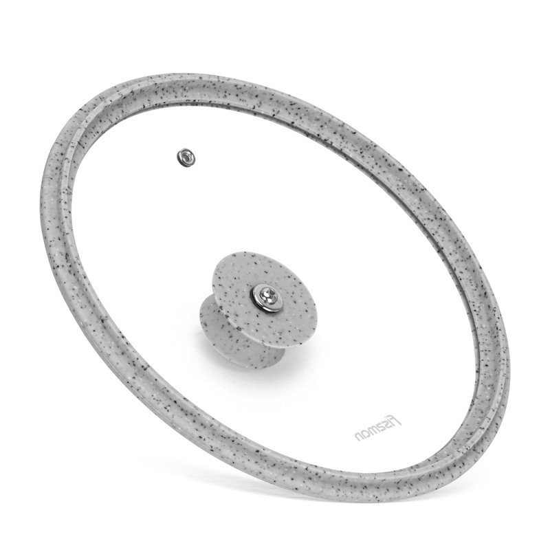 Fissman Lid Arcades 24cm With Light Grey Marble Silicone Rim (Glass)