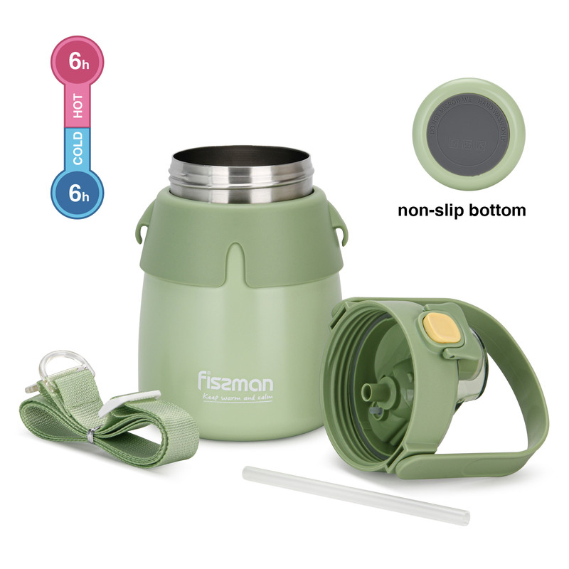 Fissman Double Wall Vacuum Flask 800ml Green (Stainless Steel)