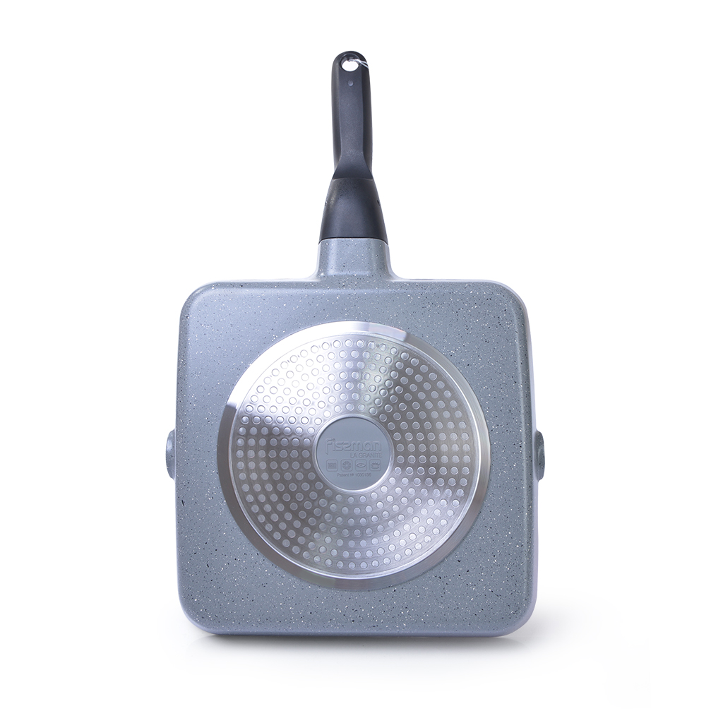 Fissman Square Grill Pan La Granite 28x4.5cm With Detachable Handle And Thermic