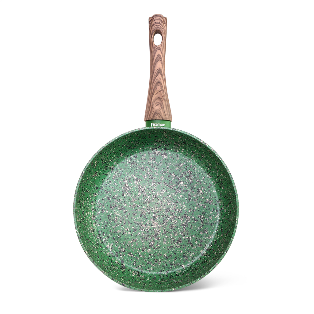 Fissman Deep Frying Pan Malachite 26x6.5cm With Induction Bottom (Aluminium With