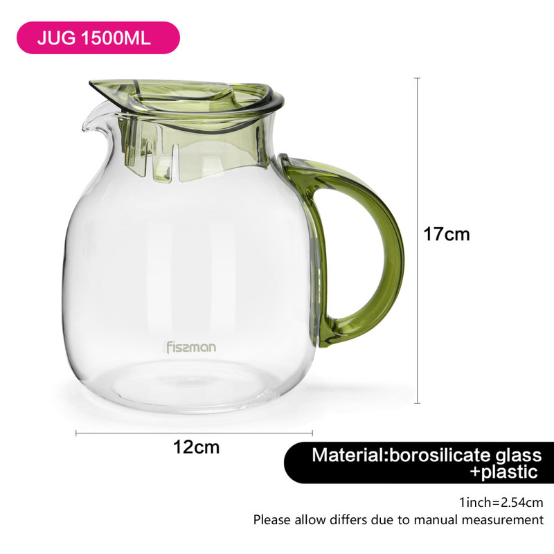 Fissman Jug 1500ml (Borosilicate Glass)