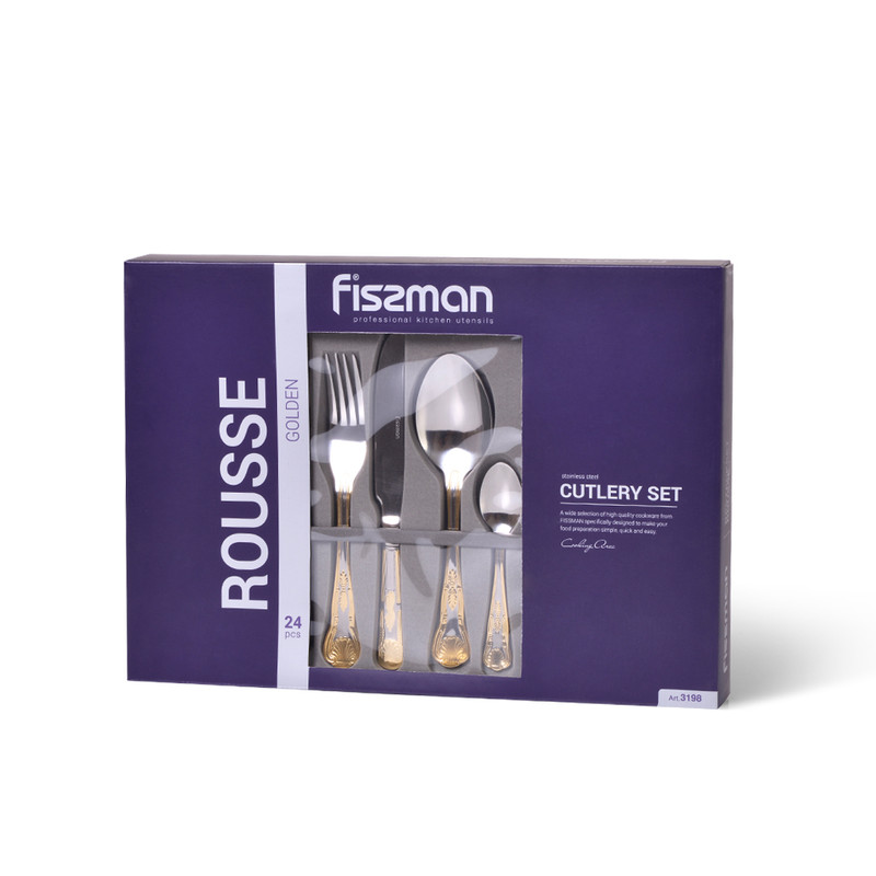 Fissman 24pcs Cutlery Set Rousse Golden (Stainless Steel)