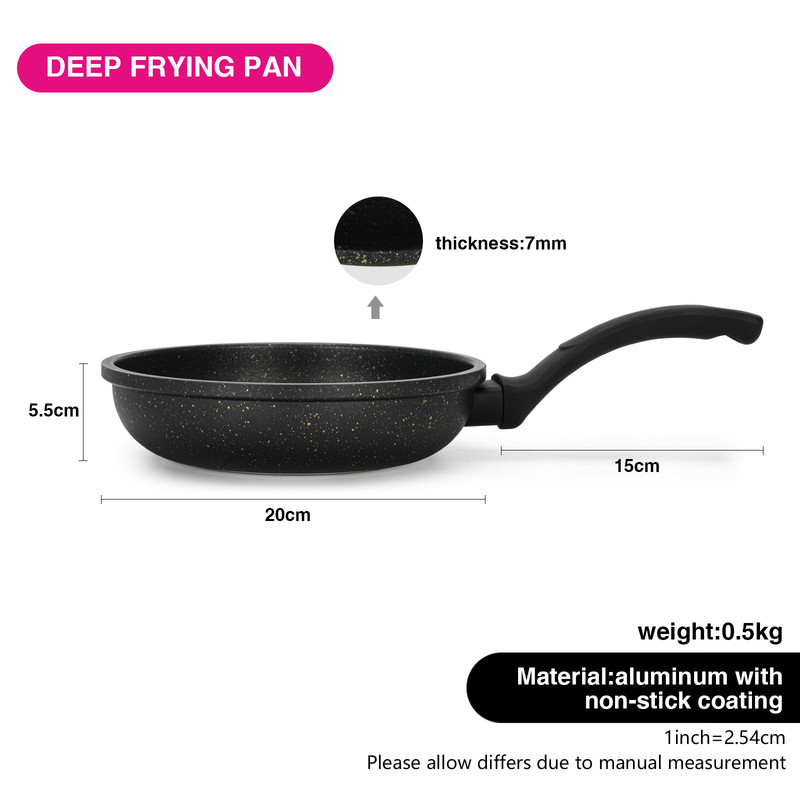 Fissman Deep Frying Pan Grace 20x5.5cm (Aluminum With Non-Stick Coating)