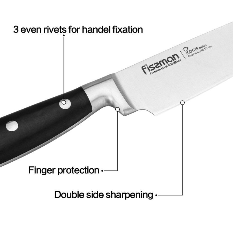 Fissman 6" Chef's Knife Koch (5cr15mov Steel)
