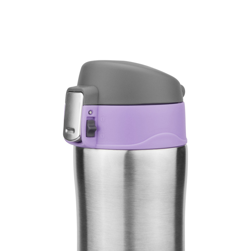 Fissman Double Wall Vacuum Travel Mug 420ml. Lilac (Stainless Steel)