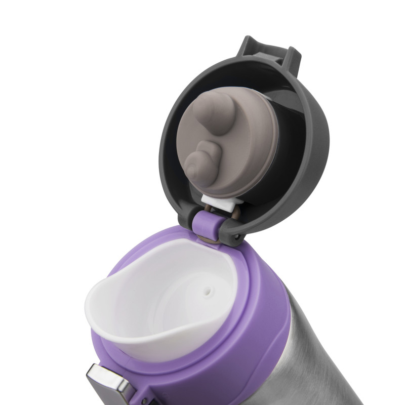 Fissman Double Wall Vacuum Travel Mug 420ml. Lilac (Stainless Steel)