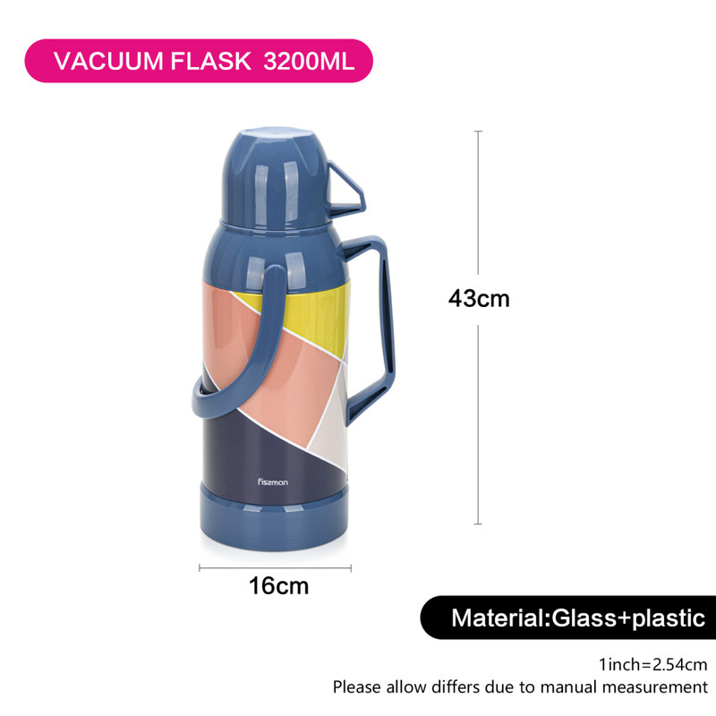Fissman Vacuum Flask 3200ml (Steel Case With Glass Liner)