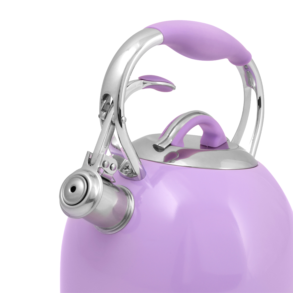 Fissman Whistling Tea Kettle 2.6LTR. Lilac Felicity (Stainless Steel)