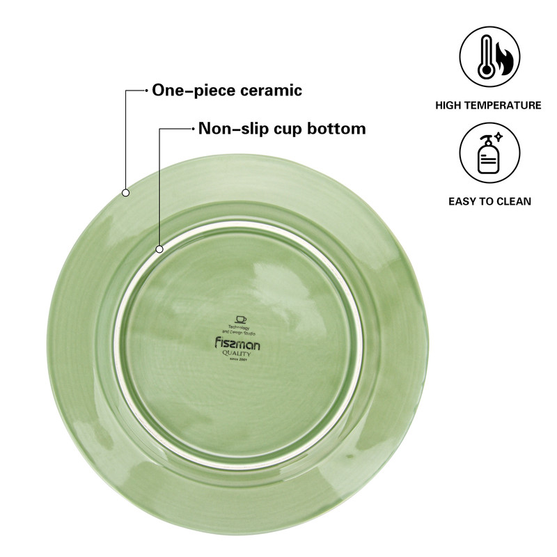 Fissman Plate 27x27x2.3cm Green Crackle (Ceramic)
