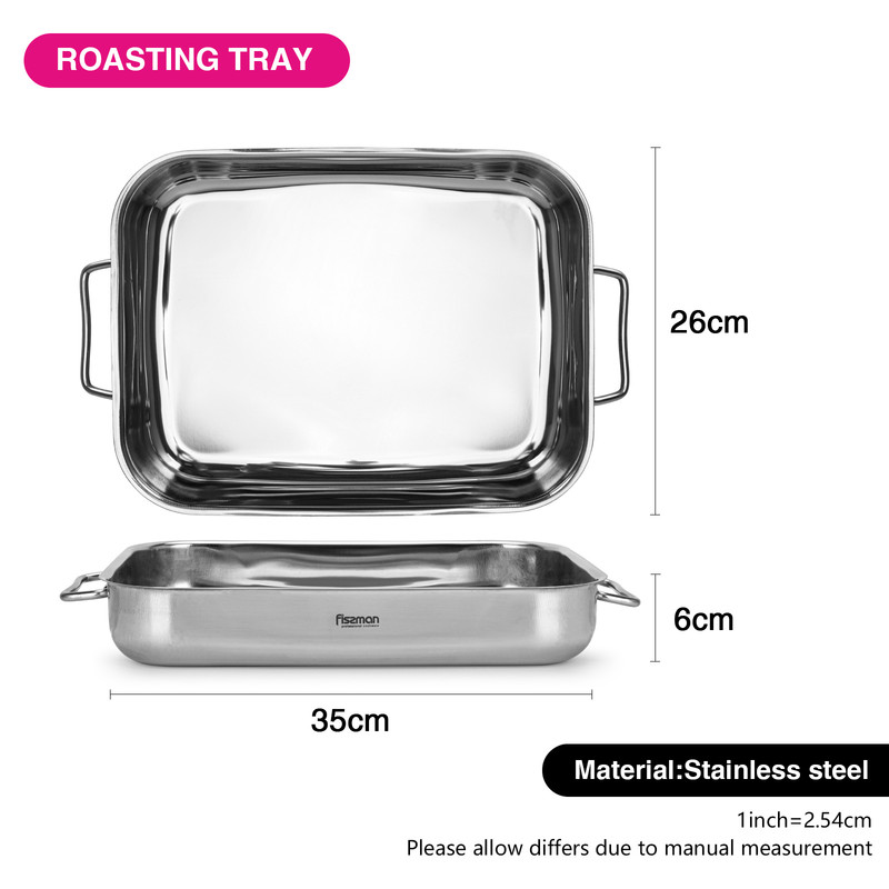 Fissman Roaster 35x26x6cm (Stainless Steel)